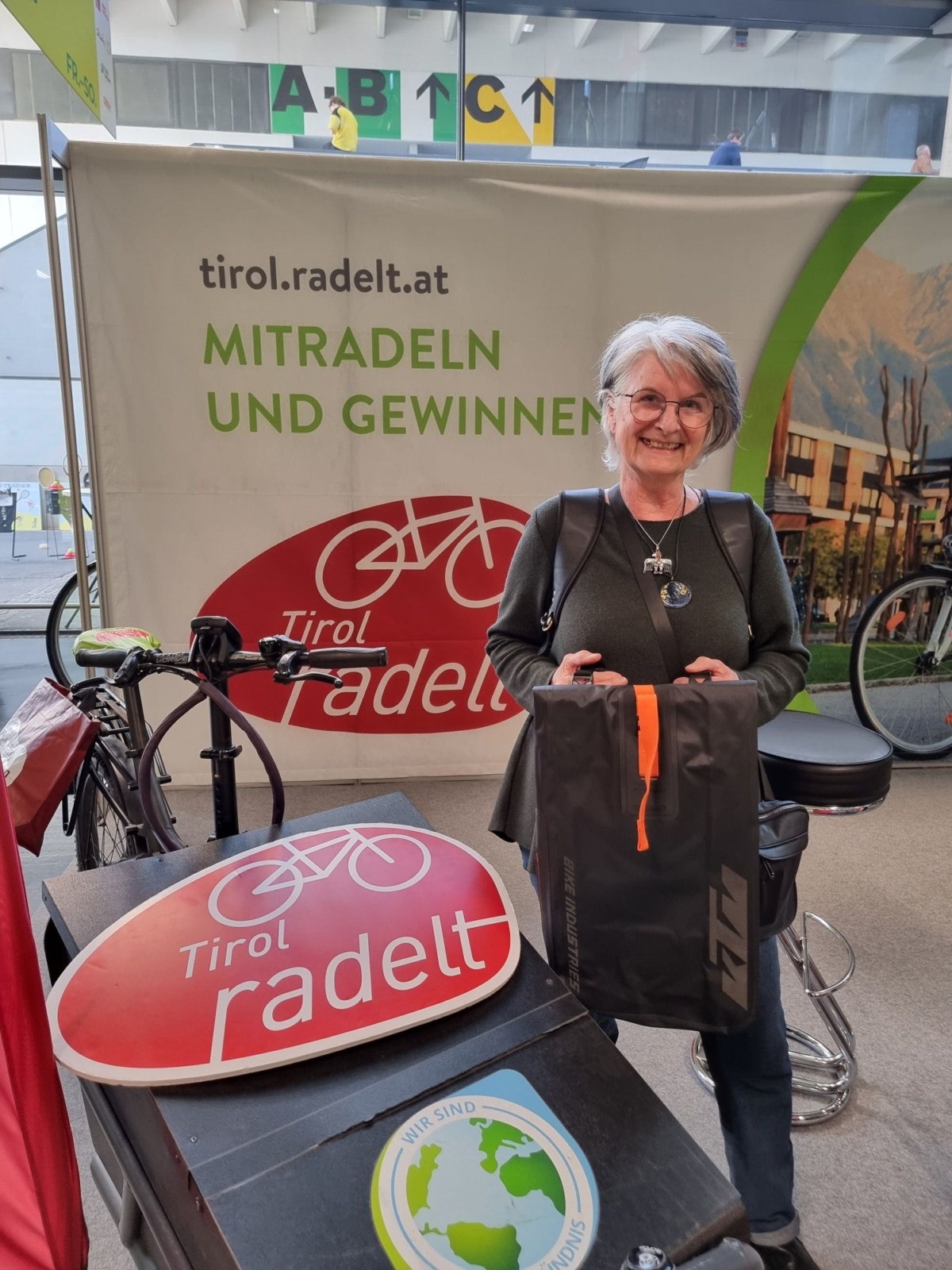 Eine glückliche neue "Tirol radelt" Teilnehmerin