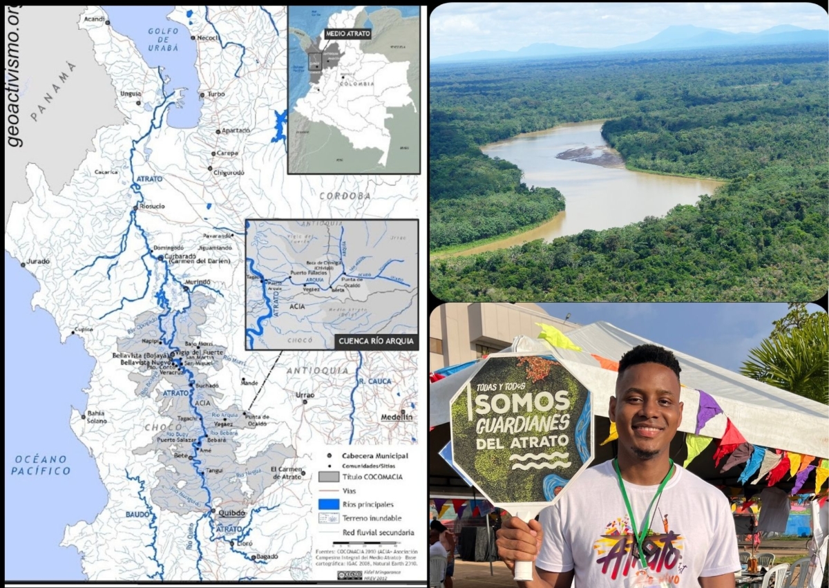 Wasserkarte des Flussgebiets Atrato.